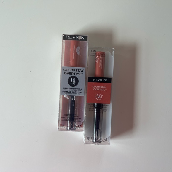 Revlon Other - 2 New Revlon Perennial Peach 430 Overtime Lipstick Box Damage Look Read
